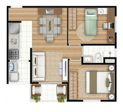 Imagem 10 de 15 de Link Morumbi, Apartamento Duplex Com 76,80m² Pronto Para Morar. - Sf31095