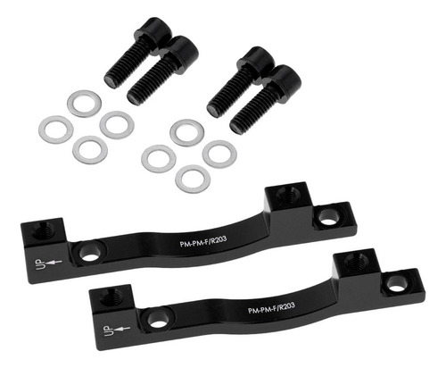 2 Unids / Set Pinza Adaptador Poste Montaje Pm 203mm Negro