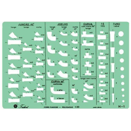 Gabarito H-1 Tubulacao De Ferro