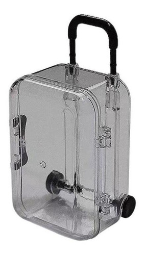 Mini Caja De Almacenamiento Transparente Con Ruedas