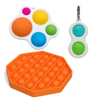 Comprar 3 Piezas Pop Iit Fidget Juguete, Push Pop Pop Bubble Fidget