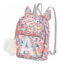 Comprar Mini Mochila Unicornio Marca Justice Color Melón Letra S