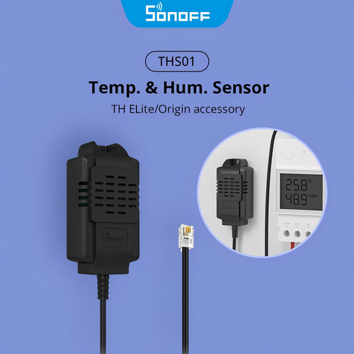 Sonoff Ths01 Sensor De Temperatura Y Humedad Rj9 Macrotec