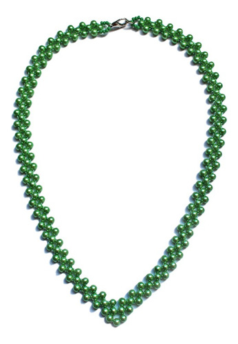 Collar En Perla Verde