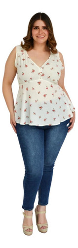 Blusa Campesina Tallas Extras, 11459 (blanco)