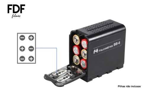 Adaptador Pilha Sony Np-f - Para Leds Yongnuo