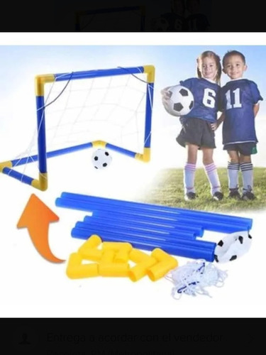 Arco Fútbol  Grande Set + Balón Y Bombín Juguete Niños