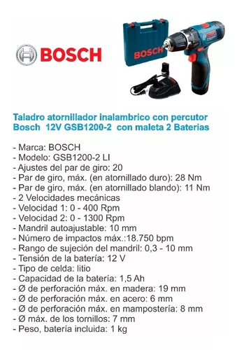 Bateria Bosch 12v 2 Ah Litio Para Taladro Atornillador