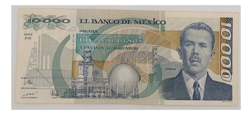 Billete 10000 Pesos Lázaro Cárdenas 1991 Banco De México