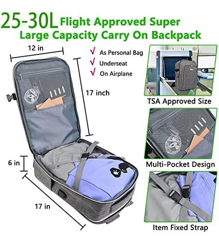 Mochila De Viaje Grande Para Mujeres Y Hombres, Mochila De A
