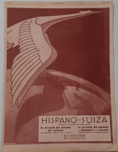 Automobilia Hispanosuiza Antigua Lamina Clipping 1927 Ro 099