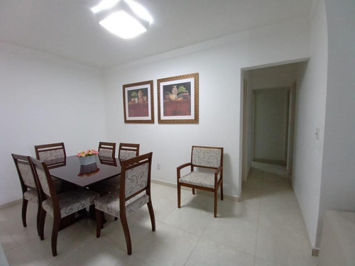 Apartamento Mobiliado E Planejado Com Vista Do Mar Com 3 Dormitórios À Venda, 94 M² Por R$ 550.000 - Mirim - Praia Grande/sp - Ap3544