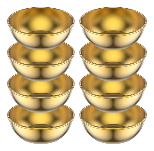 8 Cuenco Acero Inoxidable Para Salsa Sushi Taza S 3.5 Onza