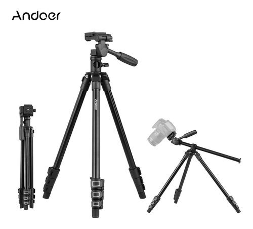 Andoer Q160ha - Trípode De Vídeo Profesional Horizontal