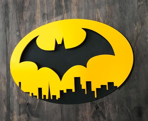 Batman En Gotham, Logo En Madera Mdf | Meses sin intereses