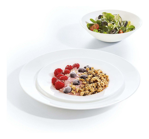 Imagen 4 de 7 de Vajilla + Bowl Ensaladera Everyday Luminarc 6 Personas 25pz