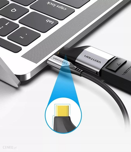Imagen 4 de 10 de Adaptador Usb-c A Display Port 4k Pc Mac Celular Vention