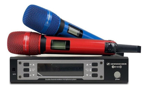 Microfone Sennheiser EW Ew 135G4 cor azul/vermelho