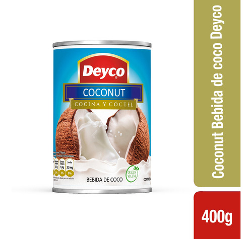 Imagen 1 de 1 de Coconut Bebida De Coco Deyco 400g