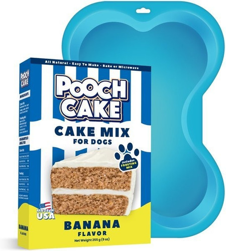 Pooch Cake  Basic Starter Banana Mix & Cake Mold Kit Dog Tre