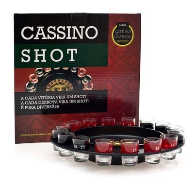 Jogo Cassino Shot Roleta 16 Copos Bebida Drink 10100001