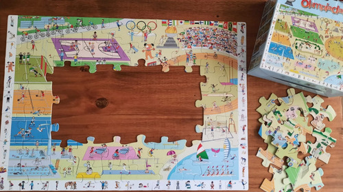 Imagen 4 de 10 de Rompecabezas Piso Puzzle Olimpiadas 70 Piezas Infantil Niños