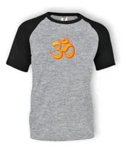 Comprar Remera Gris Ranglan  Personalizada Namaste Yoga Om