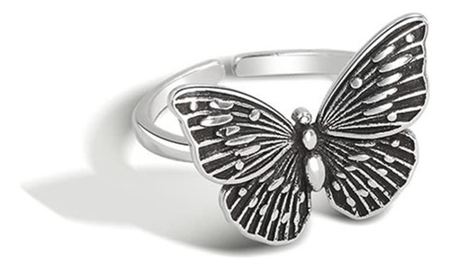 Anillo De Mariposa De Plata De Ley 925 Mujeres Estilo V...