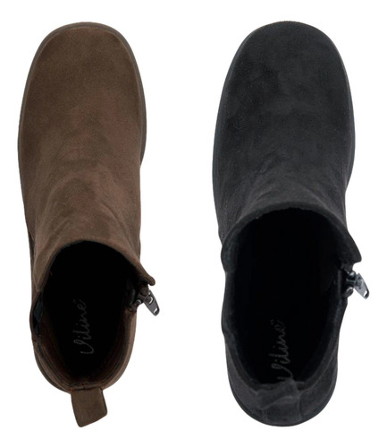 Botines Para Mujer Tacón Cómodo Kit 2 Pares 1109606
