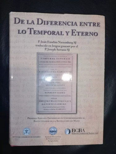 De La Diferencia Entre Lo Temporal Y Eterno Juan Nieremberg