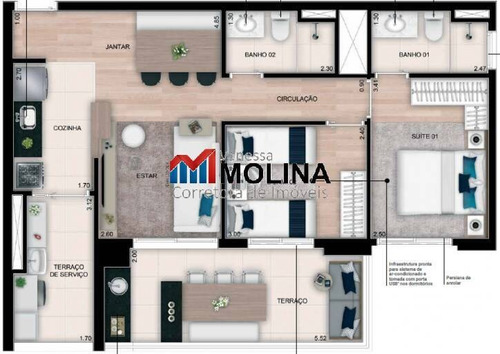 Apartamento 2 Dormitórios 1 Vaga Lançamento - 1209