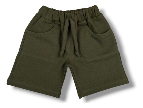 Conjunto De Niño Playera Dinosaurio Short Verde Militar Blanco - Verde Militar 3 Años