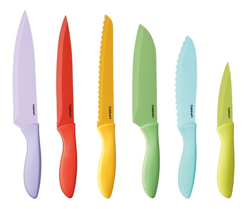 Cuchillos Cuisinart 12 Piezas Cerámica Recubierto Colores