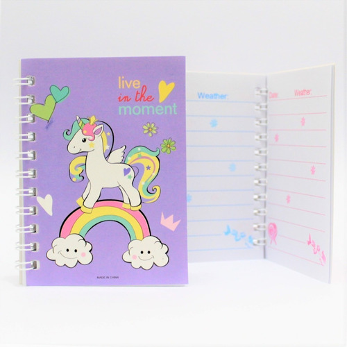 12 Libretas De Notas Unicornio Kawaii Papeleria Escolar