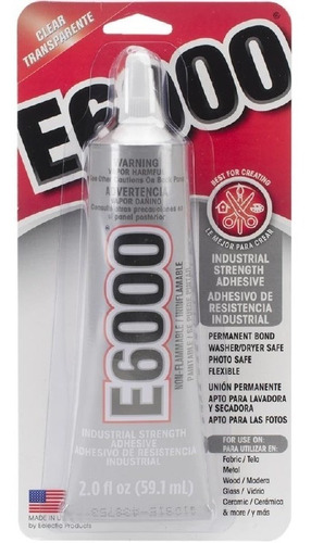 Pegante E6000 Adhesivo Flexible Impermeable 2 Fl Oz Claro