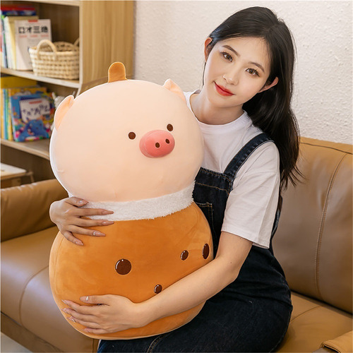 Nuevo Estilo Zhenzhu Taza De Té Con Leche Almohada Muñeca