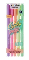 Comprar Lapiceras Roller Mooving Tinta Gel Silky Pastel X 5 Colores