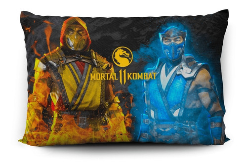 Imagen 2 de 5 de Funda De Almohada Mortal Kombat 11 Y Snes 70x45cm Vudú Love