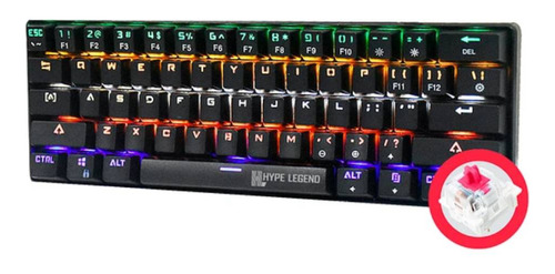 Teclado Hype Legend Rebel 60% Negro Outemu Red Rgb