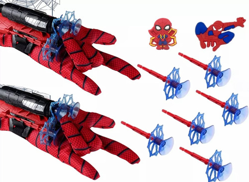 2 Pcs Guantes Spiderman Para Niños Juguetes Lanzador