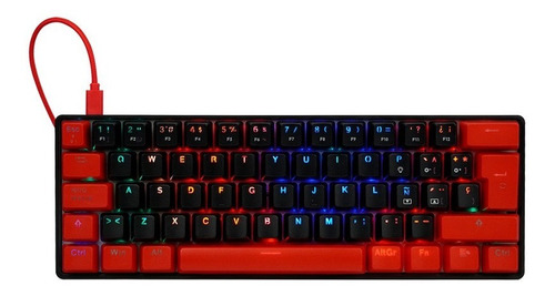 Teclado Mecánico Game Factor Kbg560 Tkl 60% Gateron Red