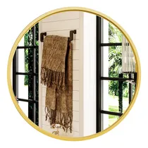 Comprar Growsun Espejo Redondo Dorado, Espejo De Pared Circular De .