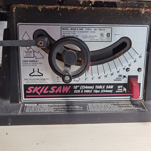 Sierra Electrica 10 Pulgadas Con Mesa (Usado)