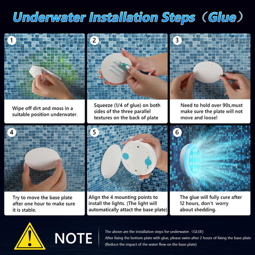 Luces De Piscina Recargables, Luces Led Sumergibles Con...