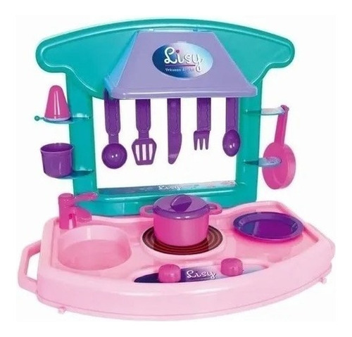 Cozinha Infantil Da Lisy Com Talheres E Panelas Super Toys Cor Colorida