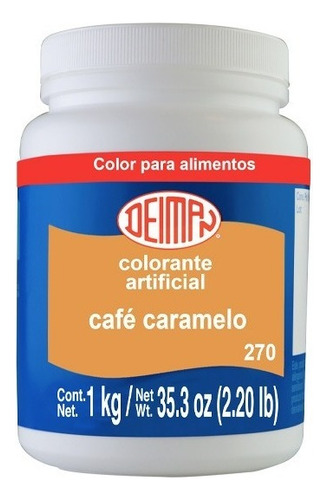 Colorante En Polvo Cafe Caramelo (270) 1kg, Marca Deiman