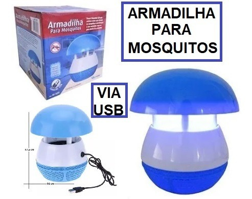 Armadilha De Mosquito Pernilongo Luminária De Led 