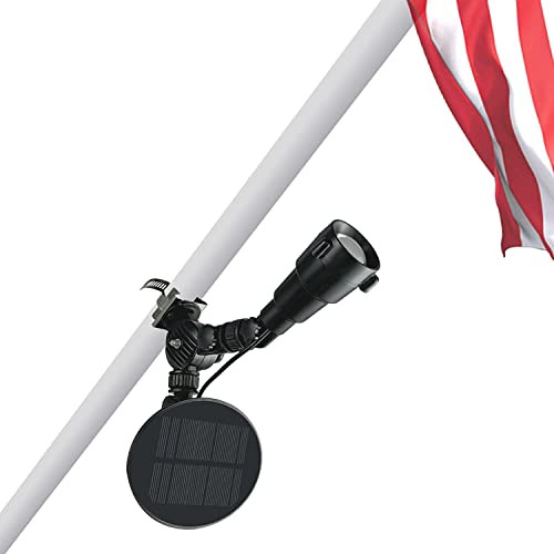 Flag Pole Light Solar Powered, Spotlights Pc Crystal Le...