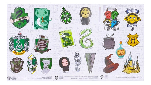 Pack Stickers Harry Potter Slytherin + 20 Stickers