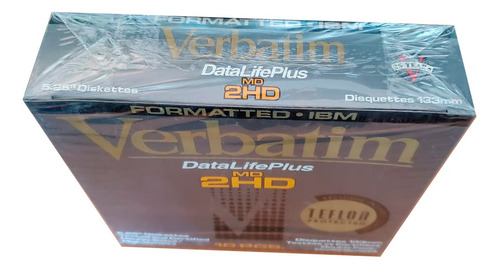 Diskettes Verbatim High Density 5 1/4 C/10 Pzas